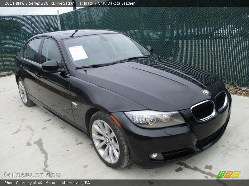 Jet Black / Gray Dakota Leather 2011 BMW 3 Series 328i xDrive Sedan