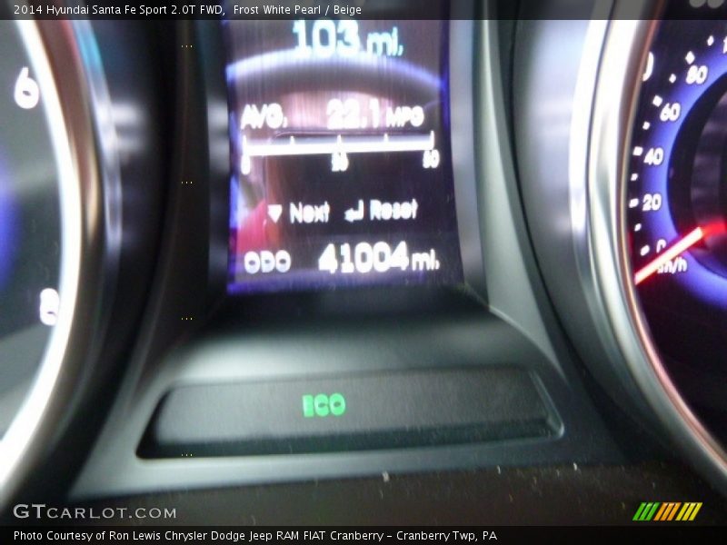 Frost White Pearl / Beige 2014 Hyundai Santa Fe Sport 2.0T FWD