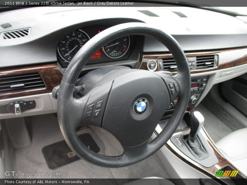 Jet Black / Gray Dakota Leather 2011 BMW 3 Series 328i xDrive Sedan