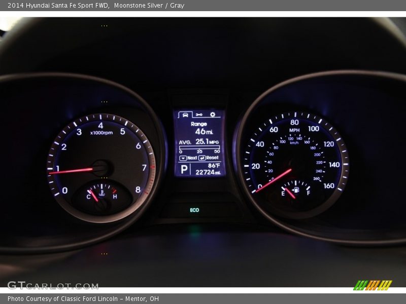 Moonstone Silver / Gray 2014 Hyundai Santa Fe Sport FWD