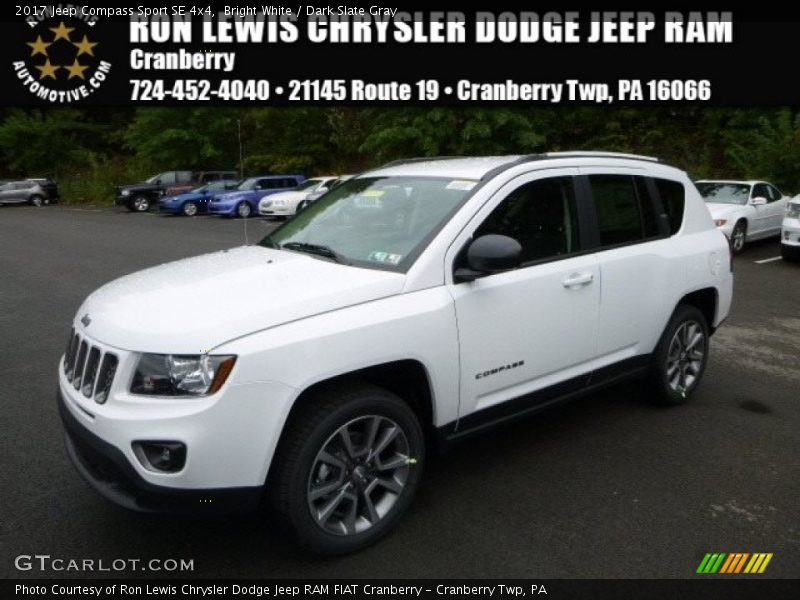 Bright White / Dark Slate Gray 2017 Jeep Compass Sport SE 4x4
