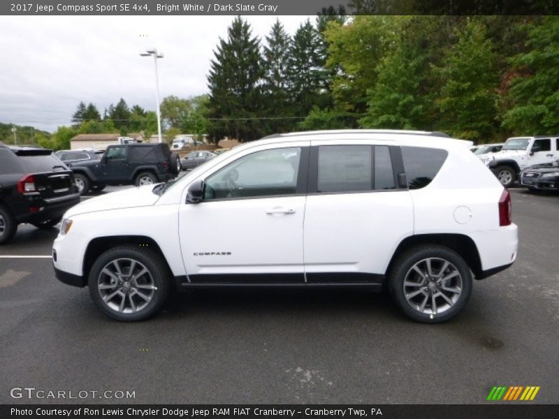 Bright White / Dark Slate Gray 2017 Jeep Compass Sport SE 4x4