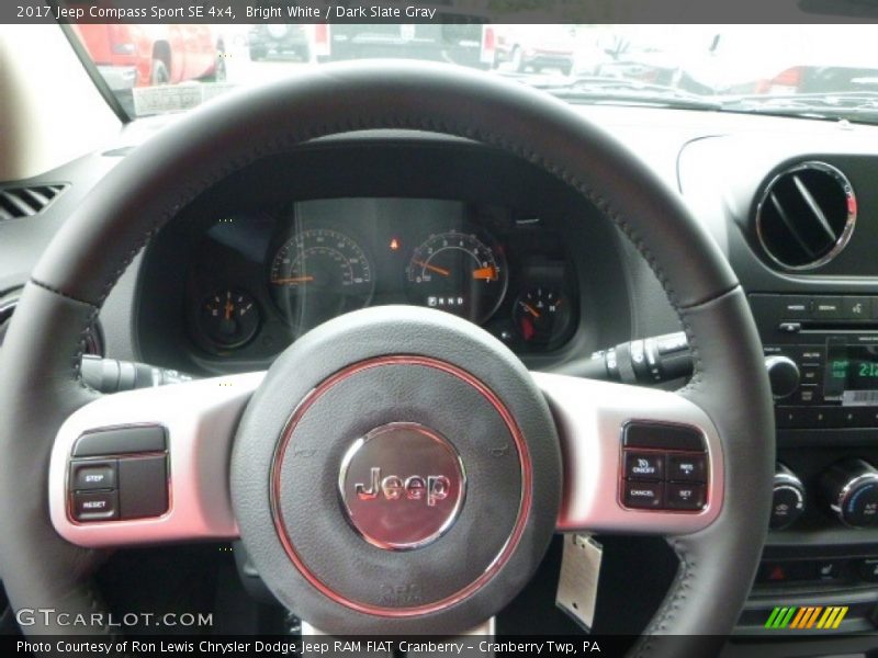 Bright White / Dark Slate Gray 2017 Jeep Compass Sport SE 4x4