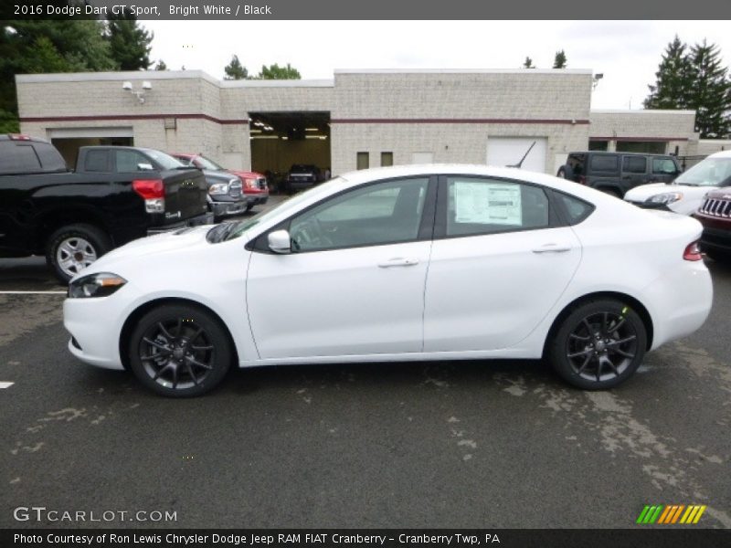Bright White / Black 2016 Dodge Dart GT Sport