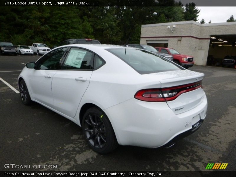 Bright White / Black 2016 Dodge Dart GT Sport