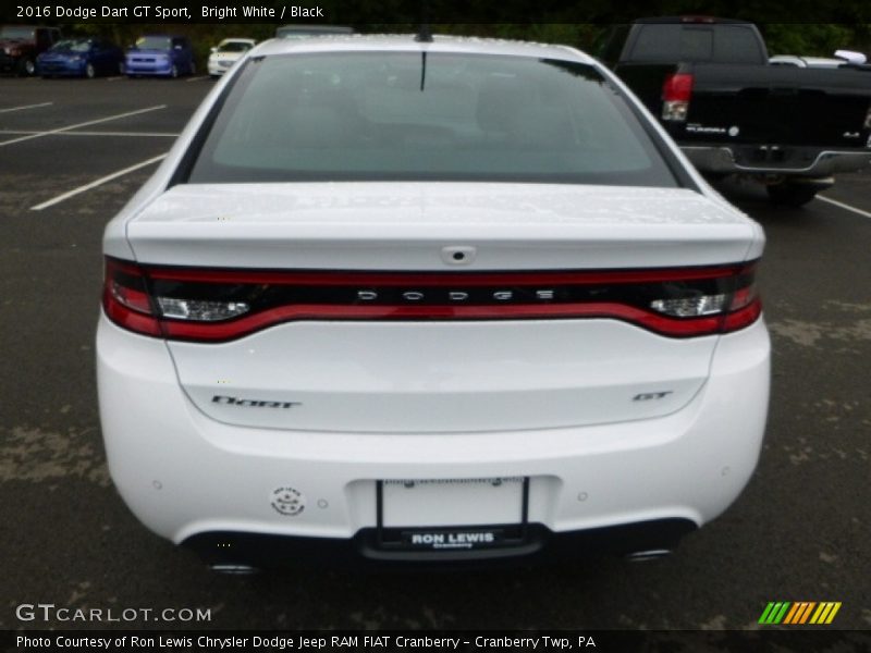 Bright White / Black 2016 Dodge Dart GT Sport