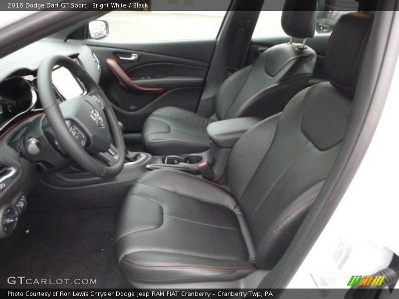 Bright White / Black 2016 Dodge Dart GT Sport