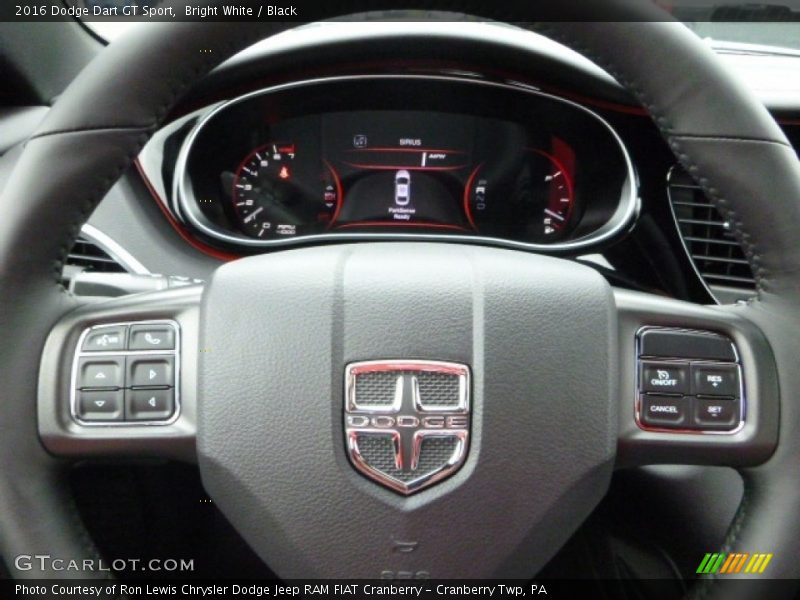 Bright White / Black 2016 Dodge Dart GT Sport