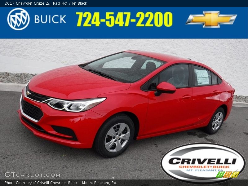 Red Hot / Jet Black 2017 Chevrolet Cruze LS