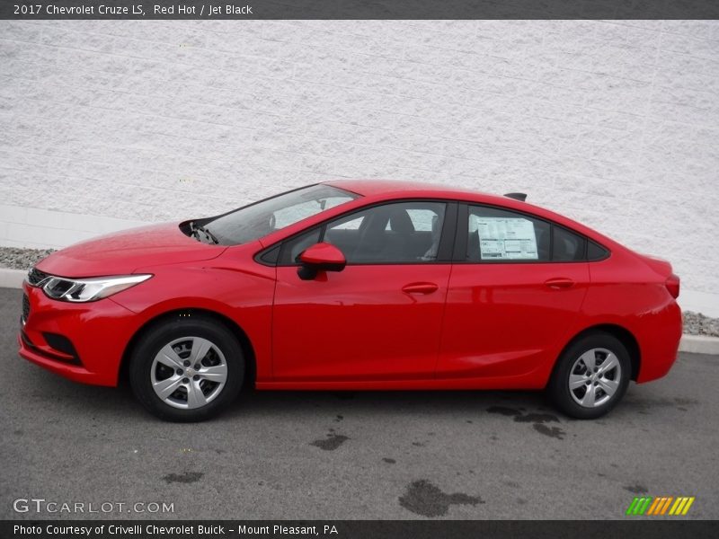Red Hot / Jet Black 2017 Chevrolet Cruze LS