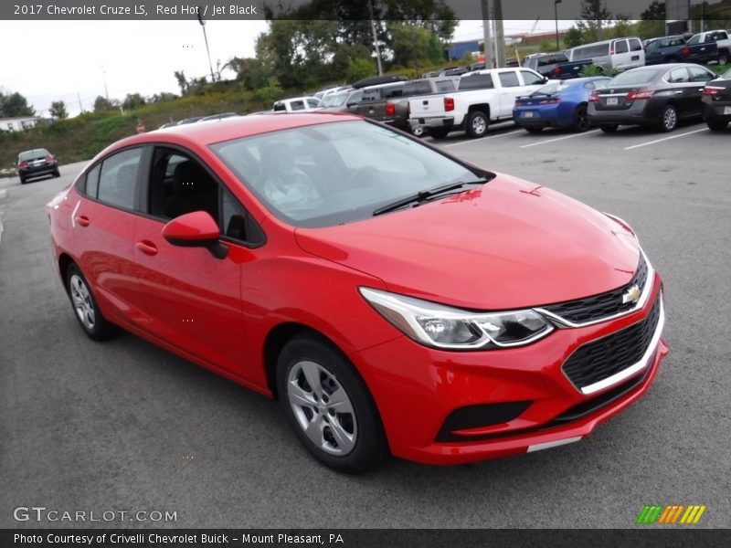 Red Hot / Jet Black 2017 Chevrolet Cruze LS