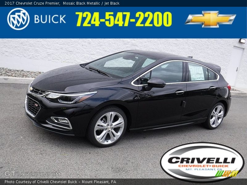 Mosaic Black Metallic / Jet Black 2017 Chevrolet Cruze Premier