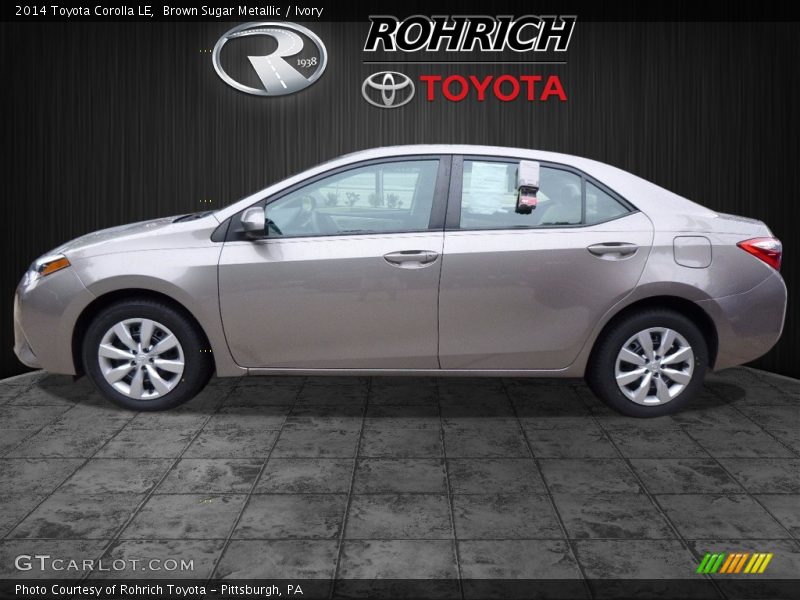 Brown Sugar Metallic / Ivory 2014 Toyota Corolla LE