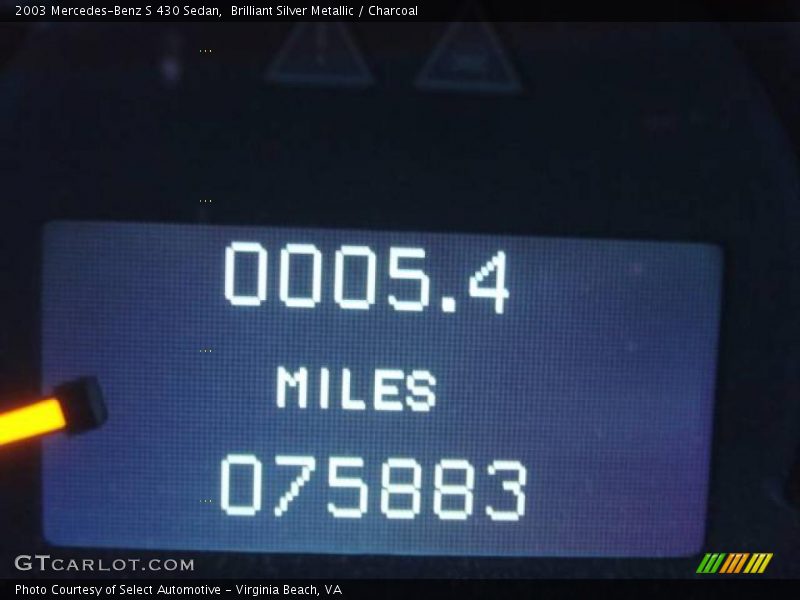 Brilliant Silver Metallic / Charcoal 2003 Mercedes-Benz S 430 Sedan