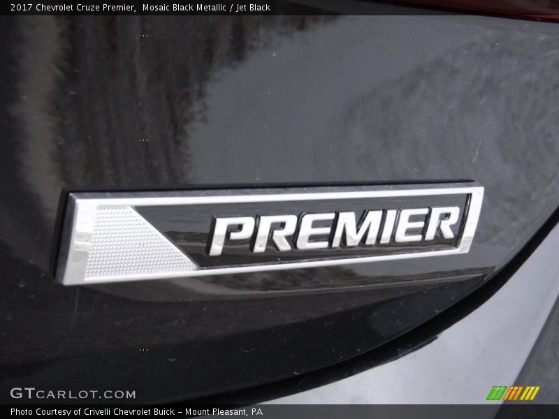 Mosaic Black Metallic / Jet Black 2017 Chevrolet Cruze Premier