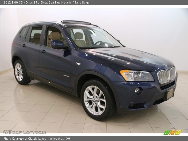 Deep Sea Blue Metallic / Sand Beige 2012 BMW X3 xDrive 35i