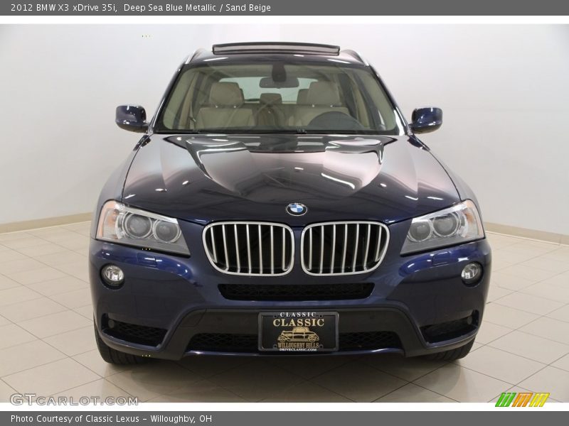 Deep Sea Blue Metallic / Sand Beige 2012 BMW X3 xDrive 35i