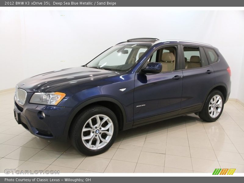 Deep Sea Blue Metallic / Sand Beige 2012 BMW X3 xDrive 35i