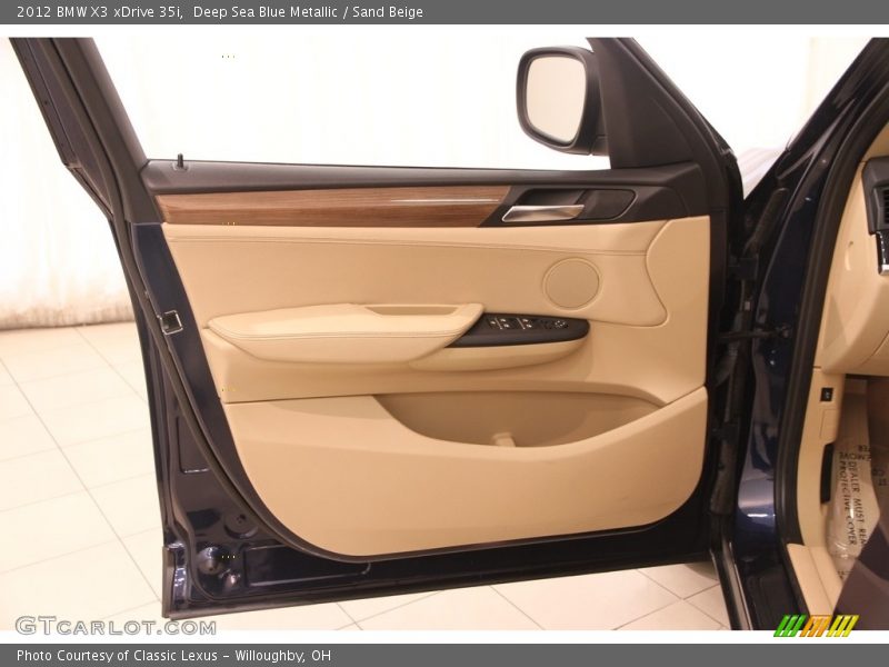Deep Sea Blue Metallic / Sand Beige 2012 BMW X3 xDrive 35i