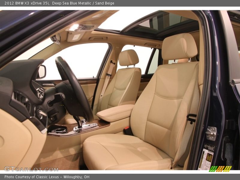 Deep Sea Blue Metallic / Sand Beige 2012 BMW X3 xDrive 35i