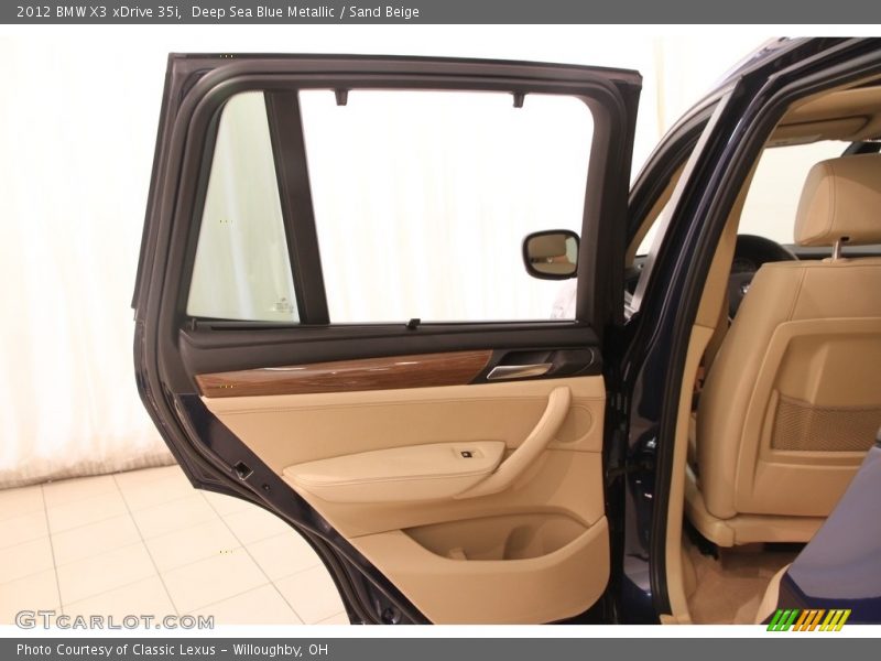 Deep Sea Blue Metallic / Sand Beige 2012 BMW X3 xDrive 35i