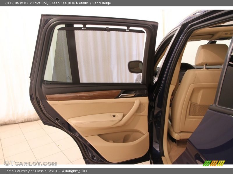 Deep Sea Blue Metallic / Sand Beige 2012 BMW X3 xDrive 35i