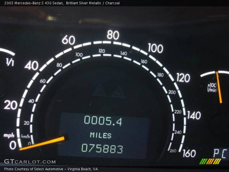 Brilliant Silver Metallic / Charcoal 2003 Mercedes-Benz S 430 Sedan