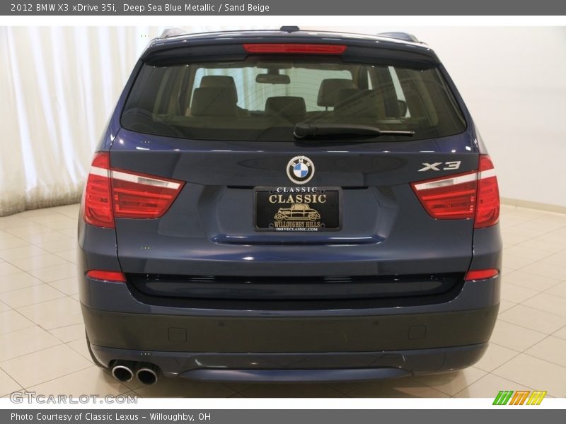 Deep Sea Blue Metallic / Sand Beige 2012 BMW X3 xDrive 35i