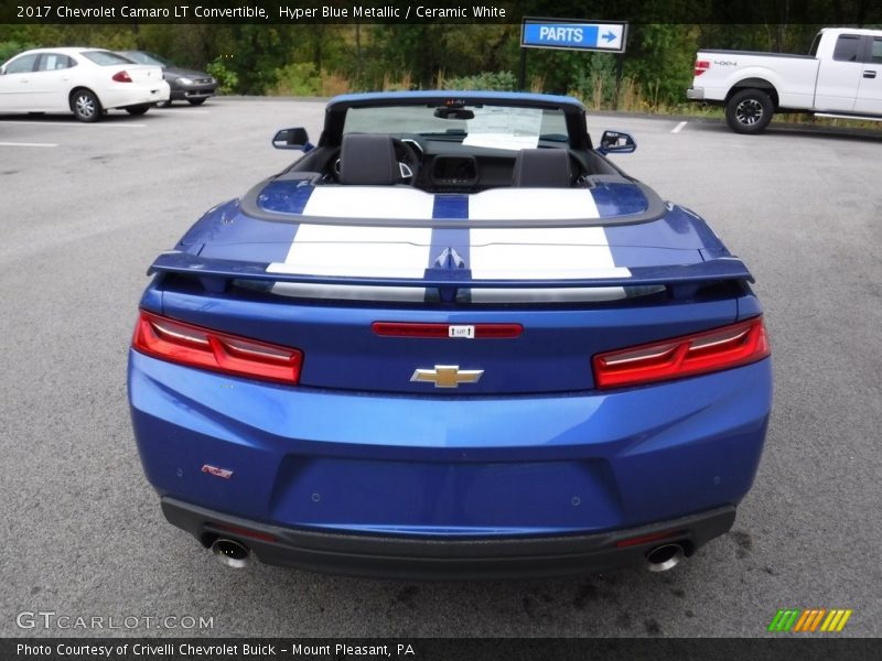 Hyper Blue Metallic / Ceramic White 2017 Chevrolet Camaro LT Convertible