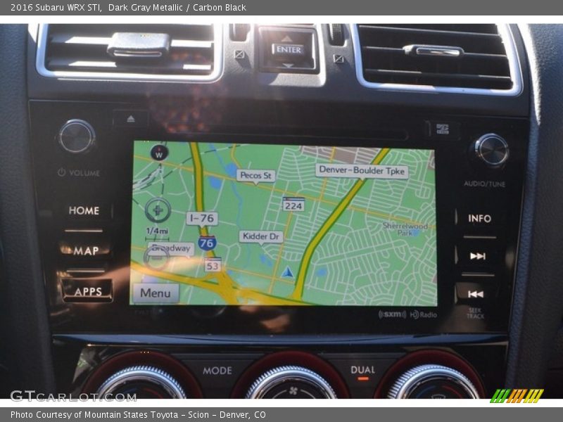Navigation of 2016 WRX STI