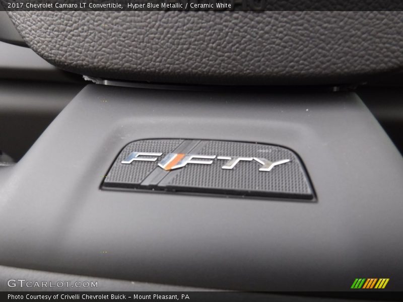 Hyper Blue Metallic / Ceramic White 2017 Chevrolet Camaro LT Convertible