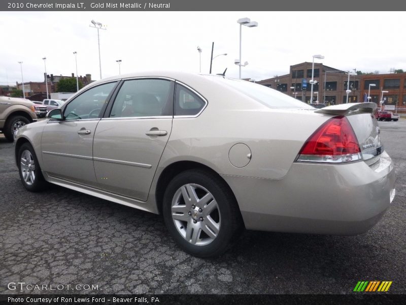 Gold Mist Metallic / Neutral 2010 Chevrolet Impala LT