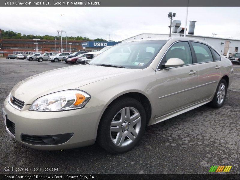Gold Mist Metallic / Neutral 2010 Chevrolet Impala LT