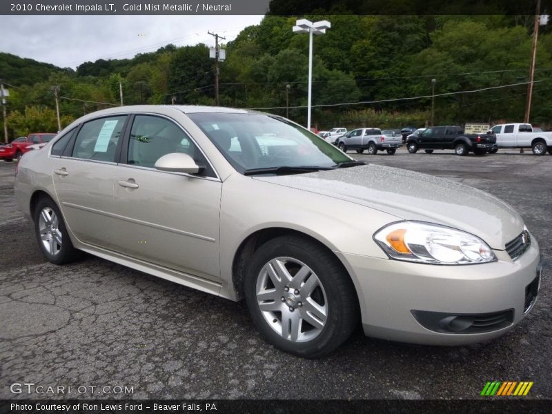 Gold Mist Metallic / Neutral 2010 Chevrolet Impala LT
