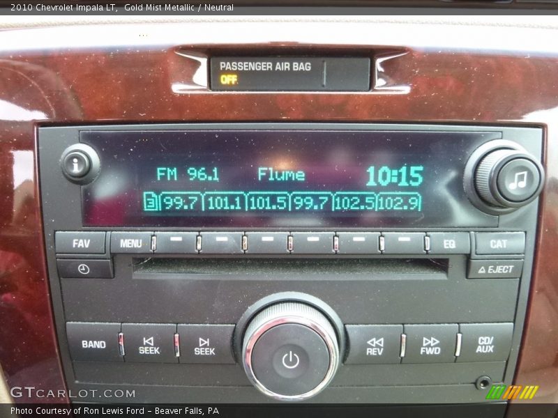 Gold Mist Metallic / Neutral 2010 Chevrolet Impala LT