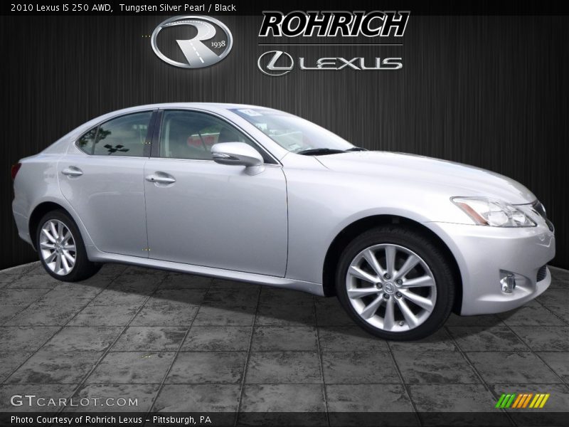 Tungsten Silver Pearl / Black 2010 Lexus IS 250 AWD