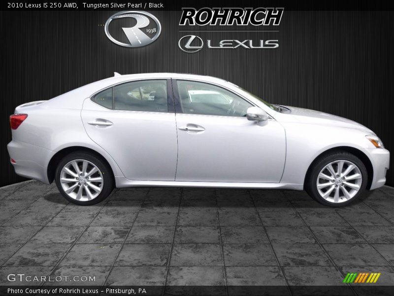 Tungsten Silver Pearl / Black 2010 Lexus IS 250 AWD