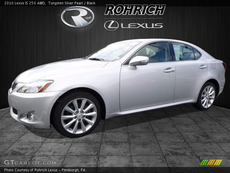 Tungsten Silver Pearl / Black 2010 Lexus IS 250 AWD