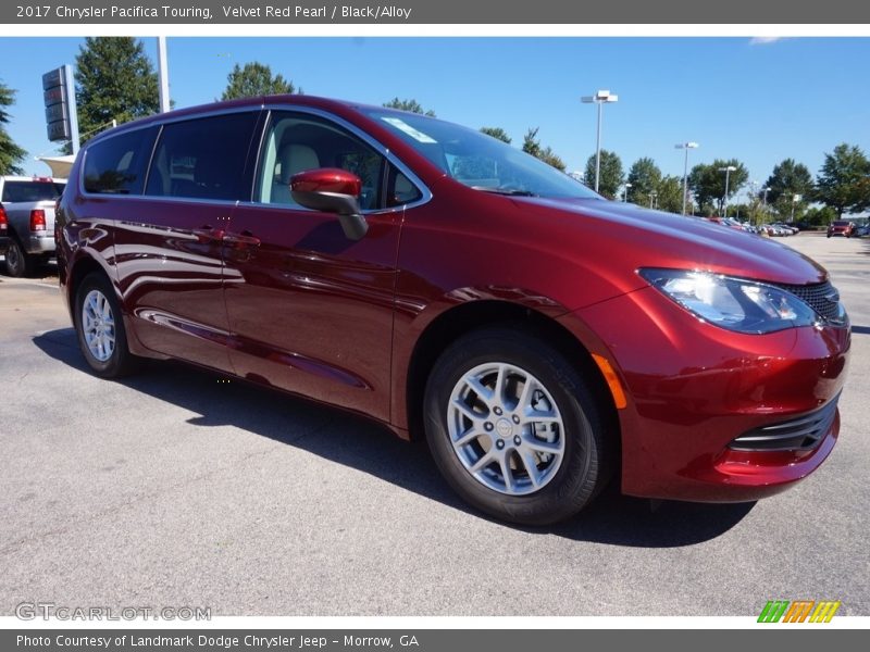 Velvet Red Pearl / Black/Alloy 2017 Chrysler Pacifica Touring