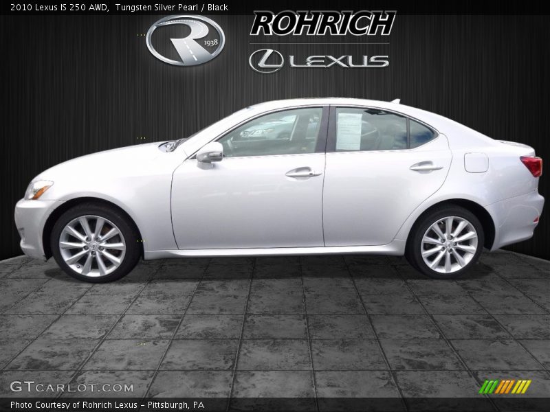 Tungsten Silver Pearl / Black 2010 Lexus IS 250 AWD