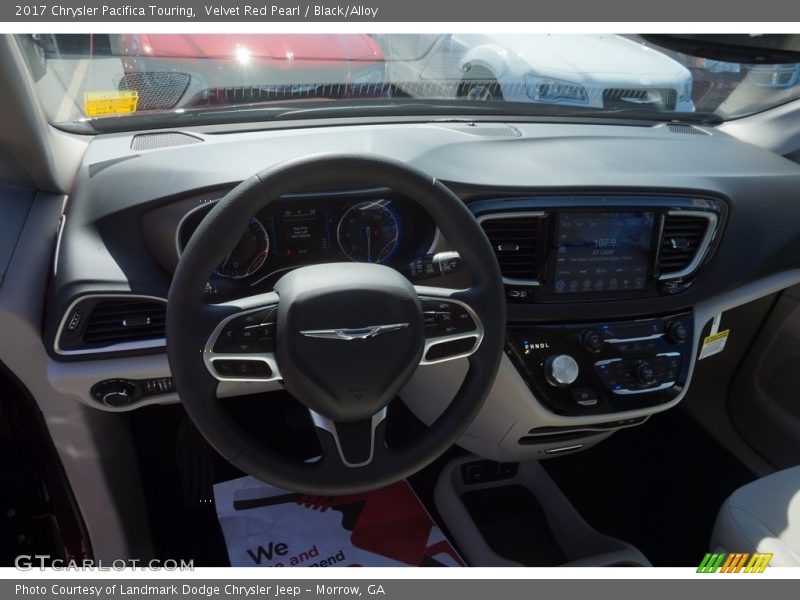 Velvet Red Pearl / Black/Alloy 2017 Chrysler Pacifica Touring