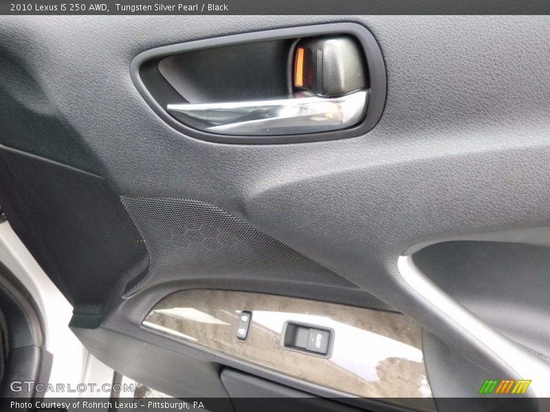 Tungsten Silver Pearl / Black 2010 Lexus IS 250 AWD