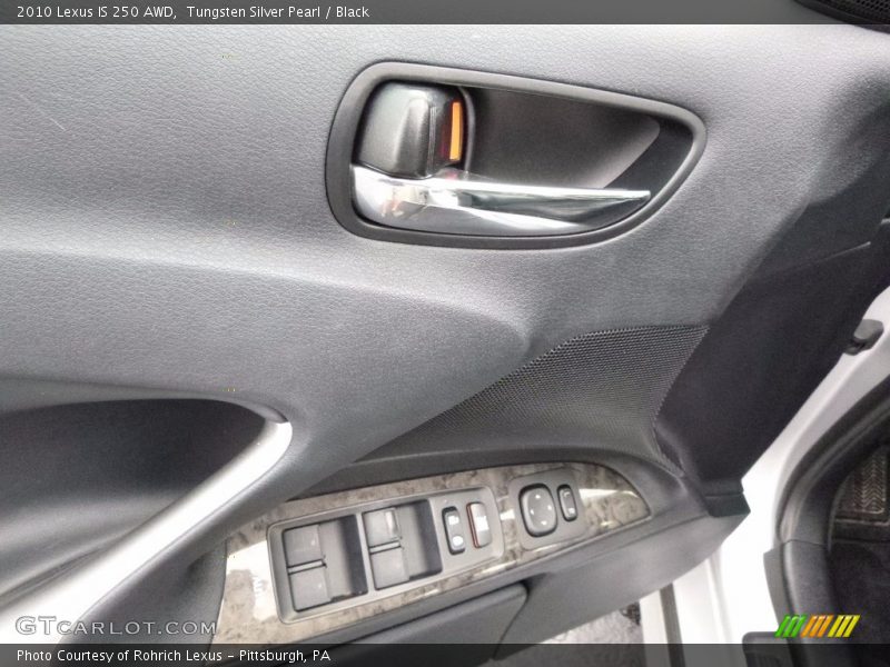 Tungsten Silver Pearl / Black 2010 Lexus IS 250 AWD