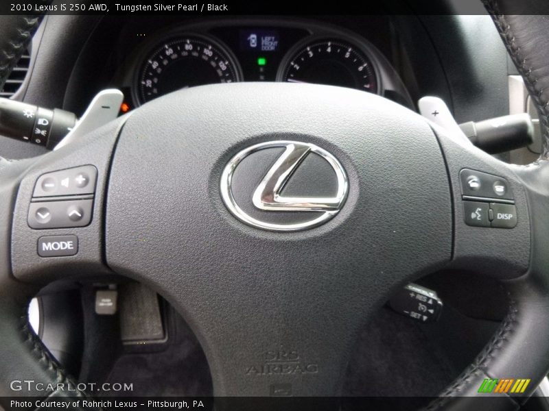Tungsten Silver Pearl / Black 2010 Lexus IS 250 AWD