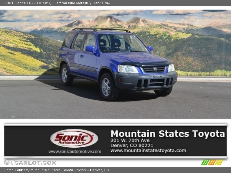 Electron Blue Metallic / Dark Gray 2001 Honda CR-V EX 4WD