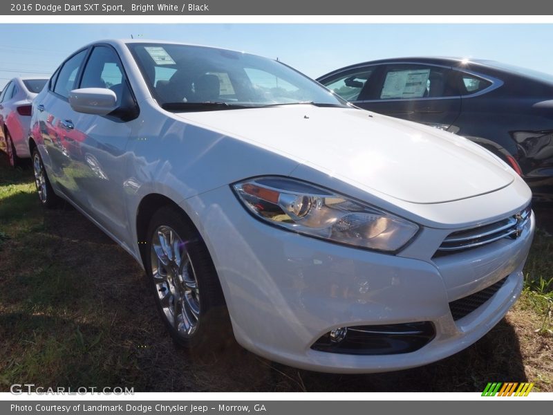 Bright White / Black 2016 Dodge Dart SXT Sport