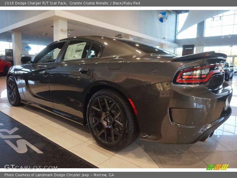 Granite Crystal Metallic / Black/Ruby Red 2016 Dodge Charger R/T Scat Pack