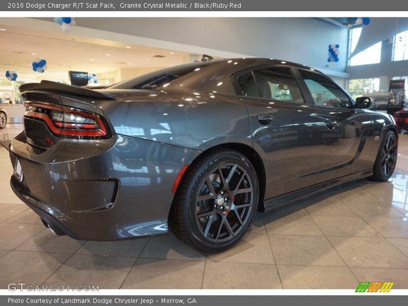 Granite Crystal Metallic / Black/Ruby Red 2016 Dodge Charger R/T Scat Pack