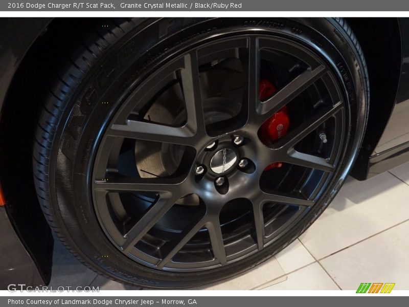 Granite Crystal Metallic / Black/Ruby Red 2016 Dodge Charger R/T Scat Pack