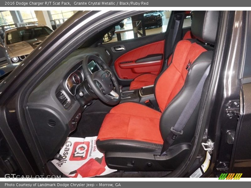 Granite Crystal Metallic / Black/Ruby Red 2016 Dodge Charger R/T Scat Pack